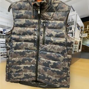 NWT SWIMS Portland Men’s Down Vest Night Camo Print 80% Goose